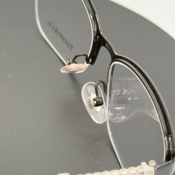 Tiffany TF1111-B 6097 Italy Black Silver HalfRim Eyeglasses Frames Women NOTE - Picture 9 of 10